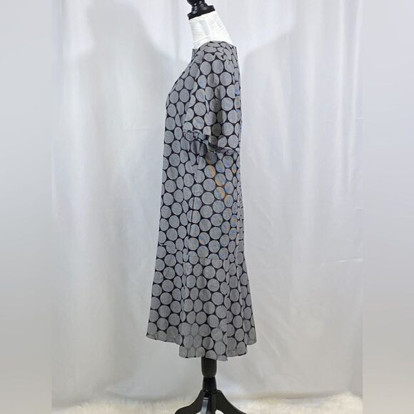 Akris Punto Geometric Textured Knee Length Dress size 10 - Picture 6 of 13